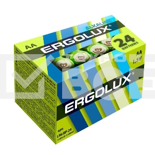 Элемент питания алкалиновый Ergolux LR6 Alkaline BP-24 (уп.24шт)