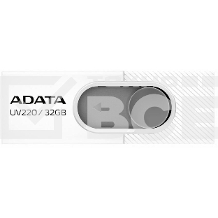 Флеш диск 32GB ADATA UV220, USB 2.0, белый/серый