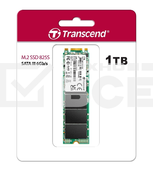 Накопитель SSD Transcend MTS825, 1TB, M.2 2280, SATA 3, R/W 550/500 MB/s