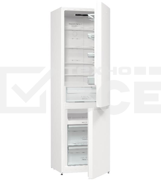 Холодильник Gorenje NRK6201PW4 белый двухкамерный 235/96л морозилка снизу
