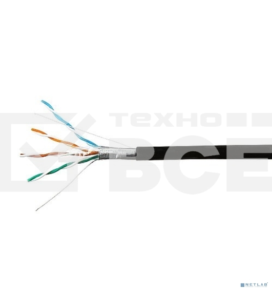 Кабель SkyNet Light FTP outdoor 4x2x0,46, медный, FLUKE TEST, кат.5e, однож., 100 м, box, черный