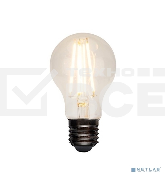 Лампа светодиодная филаментная Rexant Груша A60 9.5 Вт 1140 Лм 2700K E27 диммируемая, прозрачная колба