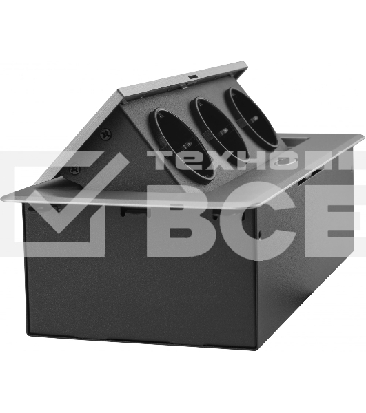 Розетка Cactus CS-SOCKET-EU3-GYBK для столешницы серый (уп.:1шт)