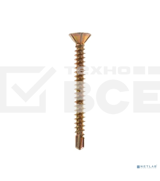 Саморез оконный KRANZ сверло, 3.9х38, желтый цинк, короб (500 шт./уп.)