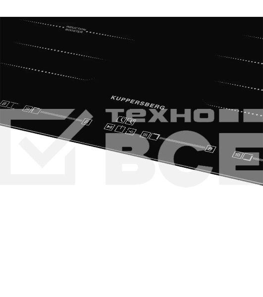 Встраиваемая электрическая панель Kuppersberg ICS 644 60 см, индукция, 4 конфорки, Flexi-zone, черный цвет