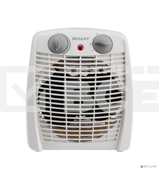 Тепловентилятор Rexant белый, 2000 Вт, 20 м2, термостат