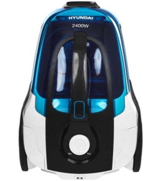 Пылесос Hyundai HYV-C3377 белый/синий, 380/2400 Вт, уборка сухая, пылесборник контейнер, 3.5 л