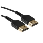 Кабель HDMI Wize WAVC-HDMIUS-0.2M 0.2 м, v.2.0, 19M/19M, 4K/60 Hz 4:4:4, 36 AWG, HDCP 2.2,ультратонкий, позол.разъемы, черный, пакет, фото 1