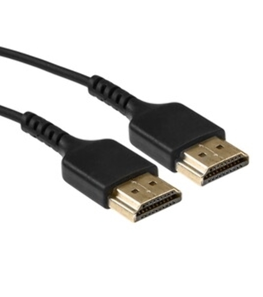 Кабель HDMI Wize WAVC-HDMIUS-0.2M 0.2 м, v.2.0, 19M/19M, 4K/60 Hz 4:4:4, 36 AWG, HDCP 2.2,ультратонкий, позол.разъемы, черный, пакет