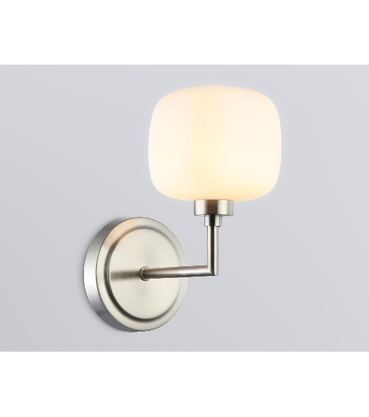 Настенный светильник Ambrella light LH53007 SN/FR сатин никель/белый матовый G9 max 40W 195*120*230