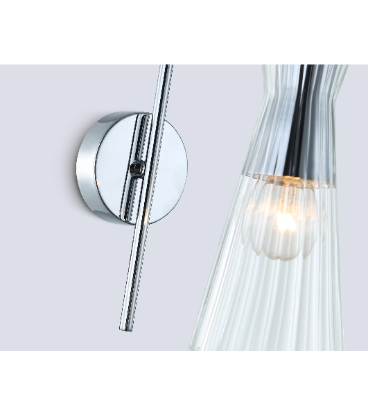 Настенный светильник Ambrella light LH55655 СH/CL хром/прозрачный E14 max 40W 220*90*300