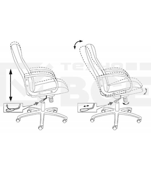 Кресло Бюрократ T-898AXSN/Black  Стул (черная ткань)