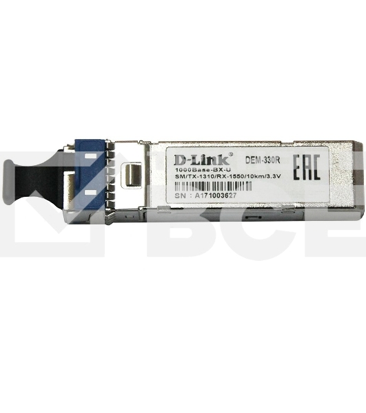 Трансивер D-Link 330R/10KM/A1A WDM SFP 1x1000Base-BX-U Tx:1310nm Rx:1550nm