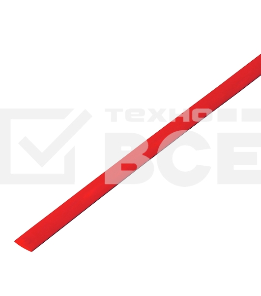 Термоусадочная трубка PROconnect 12/6,0 мм, красная, упаковка 50 шт. по 1 м