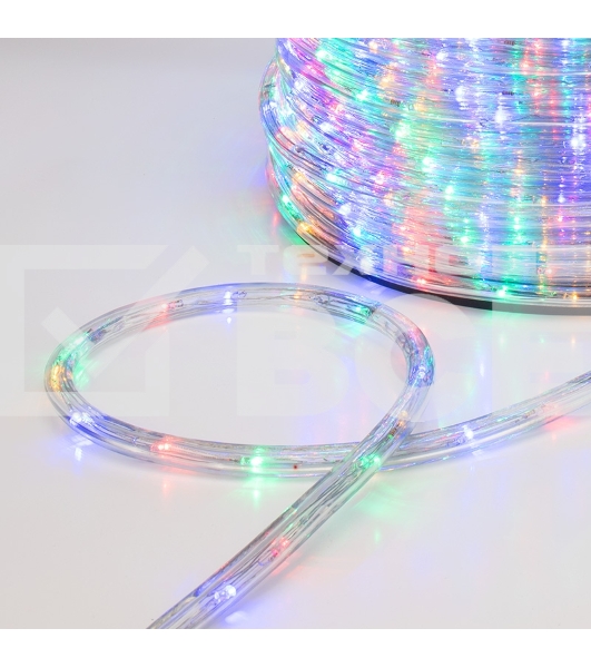 Дюралайт LED, свечение с динамикой (3W) - мульти (RYGB), 24 LED/м, бухта 100м