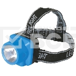 Фонарь ULTRAFLASH LED5374фонарь налобн аккум 220В. голубой. 0.4 ВаттLED. 1 реж. пласт. бокс, фото 1