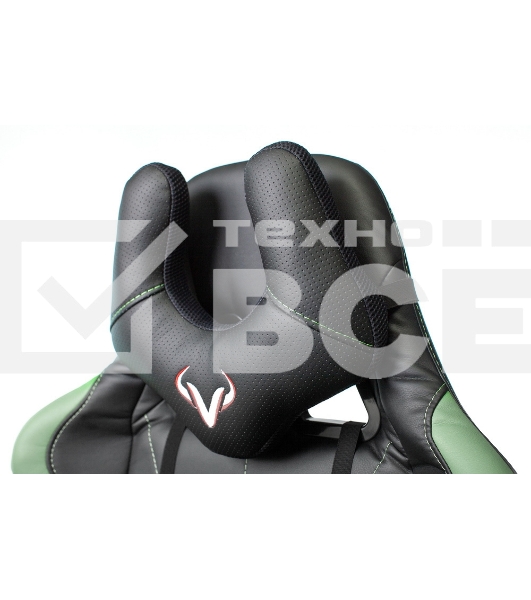 Кресло игровое Бюрократ VIKING 5 AERO LGREEN черный/салатовый искусственная кожа