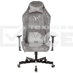 Кресло игровое Knight N1 Fabric серый Light-19 с подголов. крестовина металл, фото4
