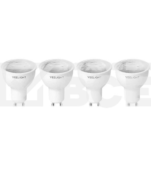 Умная светодиодная лампочка Yeelight GU10 Smart bulb W1(Dimmable) - упаковка 4 шт.