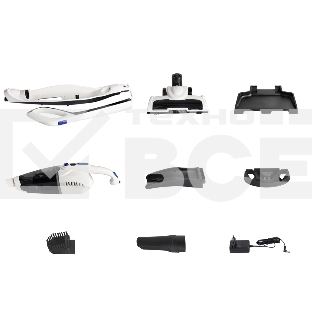 Пылесос вертикальный циклонного типа аккумуляторный Endever SkyClean VC-300, бело-черный, 4 шт,уп