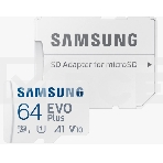 Флеш карта microSDXC 64GB Samsung EVO Plus Memory Card Samsung UHS-I U1 Class 10, Adapter, 130 MB/s, 10000 циклов, - 25°C to 85°C, RTL Samsung MB-MC64KA, фото5