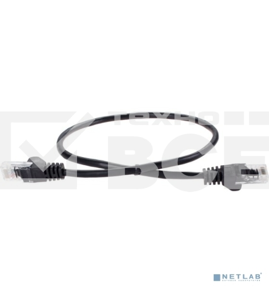 Патч-корд литой AOpen ANP511_0.5M_BK UTP кат.5е 0,5м черный