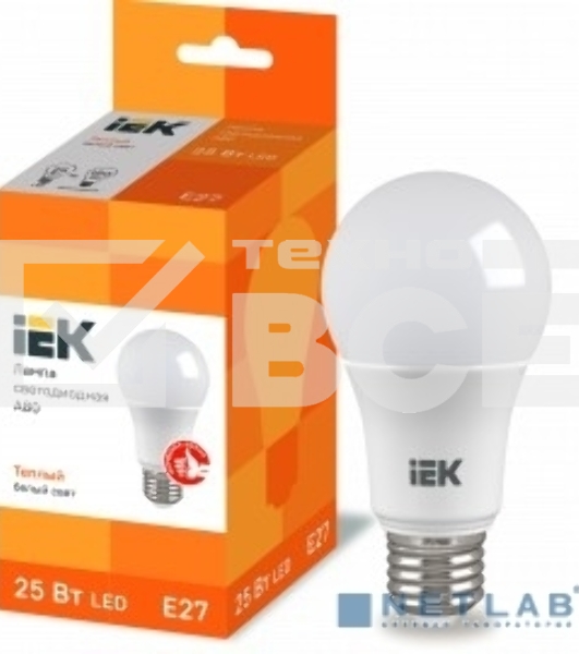 Лампа LED A80 шар 25Вт 230В 3000К E27 Iek LLE-A80-25-230-30-E27