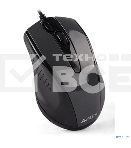 Мышь проводная A4Tech N-500FS черный, 1200 dpi, USB, кнопки - 4