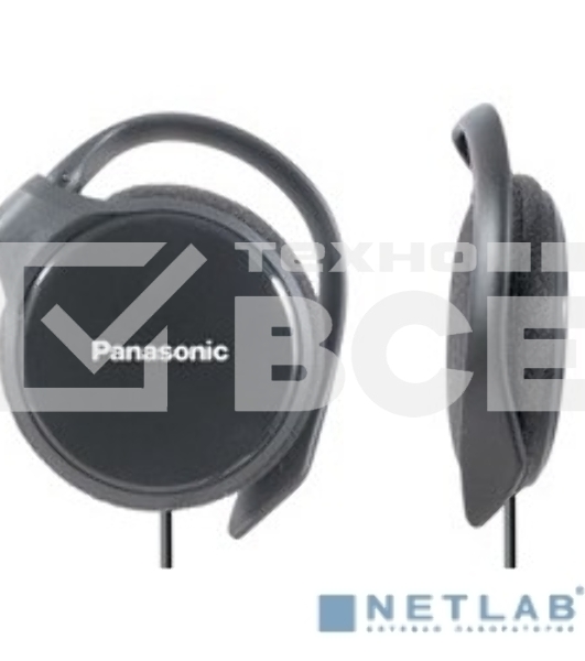 Наушники накладные Panasonic RP-HS46E-K 1.1м черный проводные (крепление за ухом)