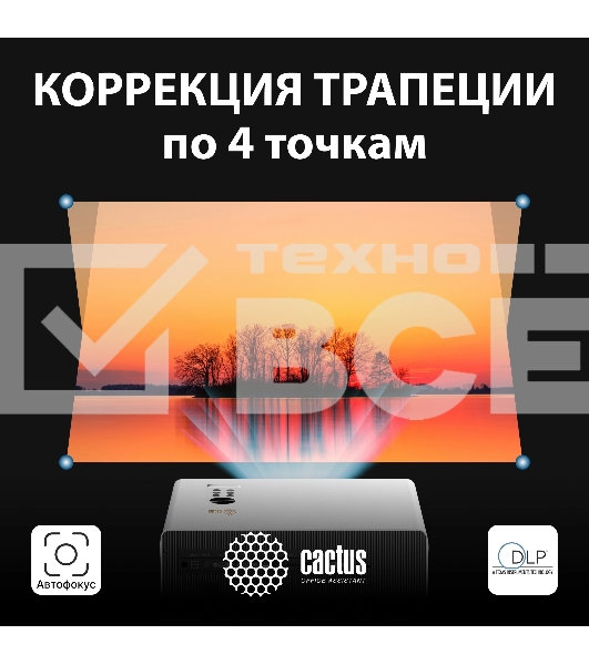 Проектор Cactus CS-C4.SG DLP 45600Lm (1920x1080) 800000:1 ресурс лампы:25000часов 1xUSB typeA 1xHDMI 6.8кг