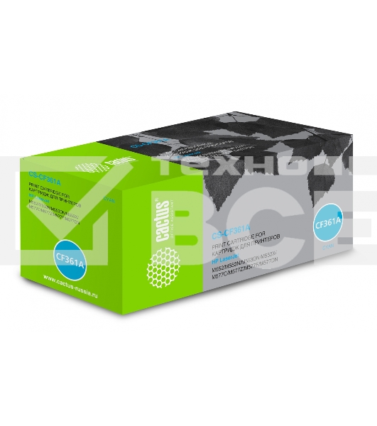 Картридж лазерный Cactus CS-CF361A голубой (5000 стр.) для HP CLJ M552dn/M553dn/M553N/M553x