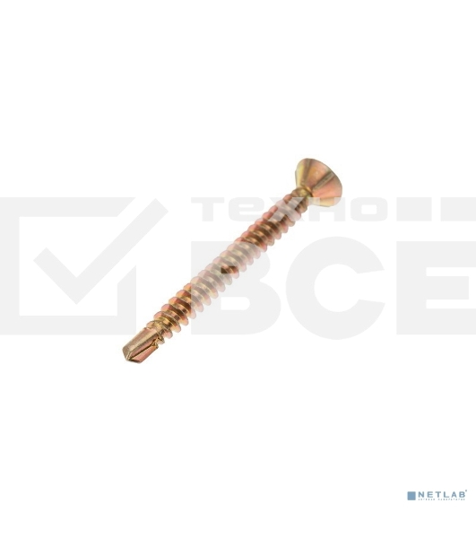 Саморез оконный KRANZ сверло, 3.9х38, желтый цинк, короб (500 шт./уп.)