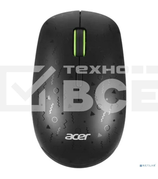 Мышь беспроводная Acer OMR307 черный, 1600 dpi, радиоканал, USB, кнопки - 4
