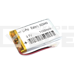 Аккумулятор Li-Pol (батарея) 6*34*49мм 2pin 3.7V/1100mAh