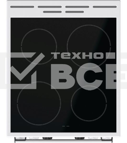 Плита электрическая Gorenje GEC5C61WG белый, конфорок 4 электрических, духовка 70 л, 50 см x 85 см x 59.4 см (без крышки)