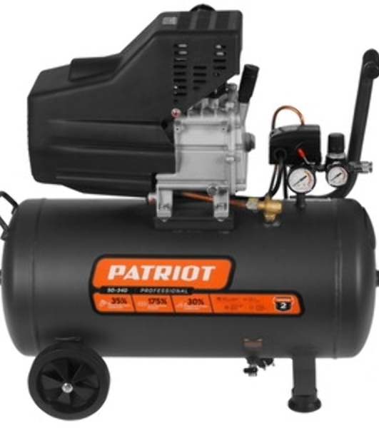 Компрессор поршневой безмасляный Patriot Professional 50-340, 340 л/мин, 8 бар, 2000 Вт, 50 л, быстросъемный 1/4' + 'елочка'