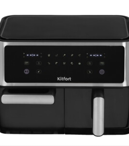 Аэрогриль Kitfort КТ-2256 черный, 2850 Вт, 11 л, сенсор, 10 программ