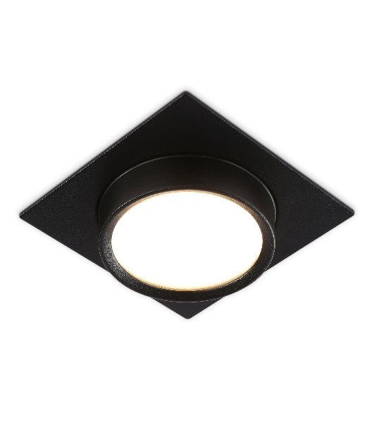 Светильник встраиваемый Ambrella light TN6739 BK черный IP44 GX53 110*110*57