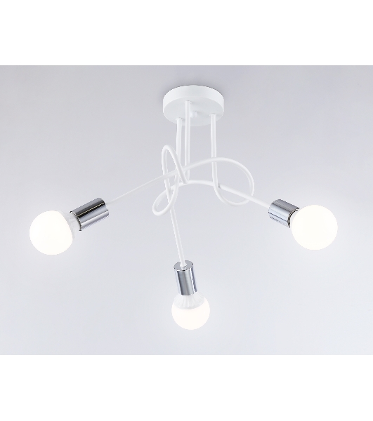 Светильник Ambrella light TR80414/3 WH/CH белый/хром E27/3 max 60W D670*370