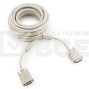 Кабель DVI-D dual link Gembird/Cablexpert CC-DVI2-10M, 25M/25M, 10м, экран, феррит.кольца, пакет