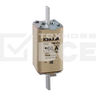 Вставка плавкая ПН2 100 С 31.5А У3 КЭАЗ 120108
