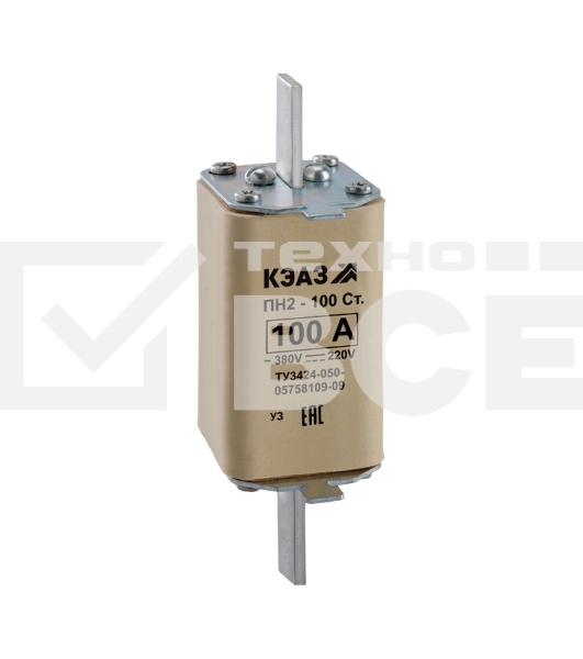 Вставка плавкая ПН2 100 С 31.5А У3 КЭАЗ 120108
