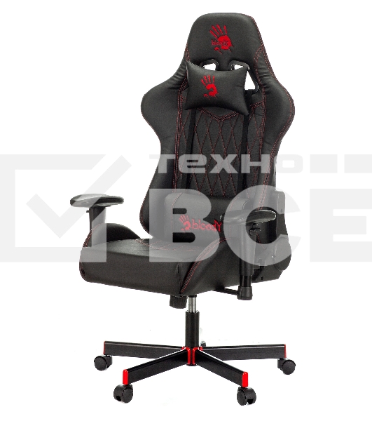 Кресло игровое A4Tech Bloody GC-800 черный ромбик, эко.кожа
