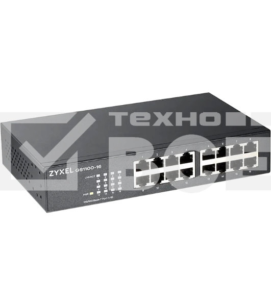 Коммутатор Zyxel GS1100-16-EU0103F 16G неуправляемый