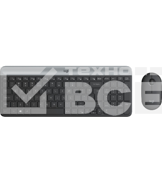 Клавиатура + мышь Logitech MK470 клав:черный/серый мышь:черный USB беспроводная slim (920-009204)