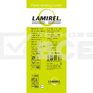 Пружины для переплета пластиковые Lamirel LA-7866602 6мм белый 100 шт