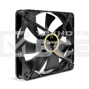 Вентилятор для корпуса ExeGate EX14025S4P-PWM черный, 140 мм, 1200 об/мин, 24 дБ, 4 pin