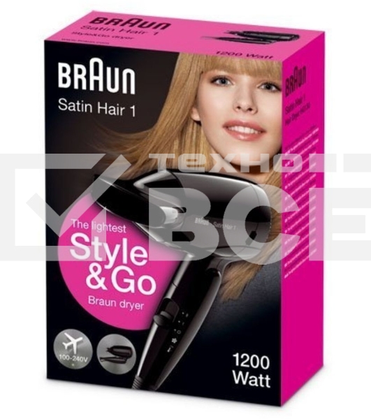 Фен Braun BRHD130E 1200Вт черный