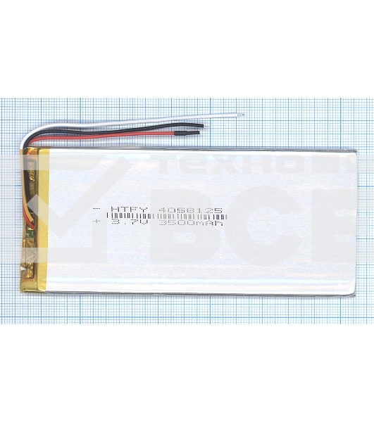 Аккумулятор Li-Pol (батарея) 4*58*125мм 3pin 3.7V/3500mAh