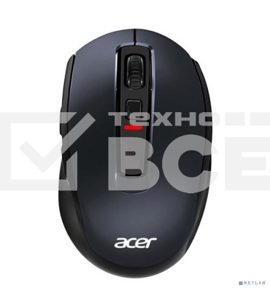 Мышь беспроводная Acer OMR060 черный, 1600 dpi, радиоканал, USB, кнопки - 6
